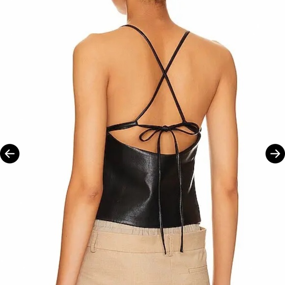 L'Academie Black Leather Tank - Picture 3 of 9